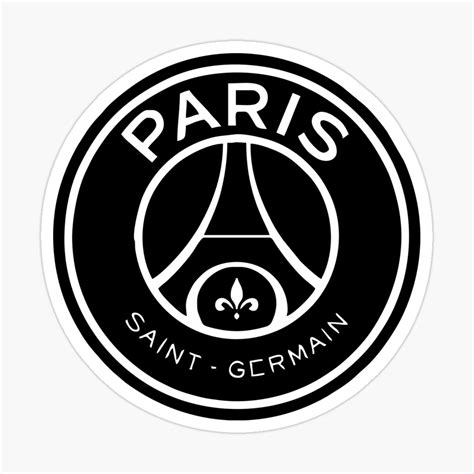 psg logo black and white